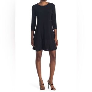 Tash + Sophie Black Long Sleeve Swing Dress NWT Size L Nordstrom